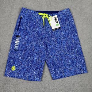 Stio CFS Board Short Men 32 Blue Waves 21.5" Swim Surf Stretch Quick Dry UPF New